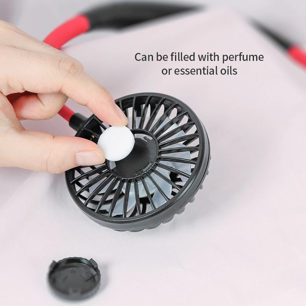 USB Rechargeable Neck Fan for Summer Heat