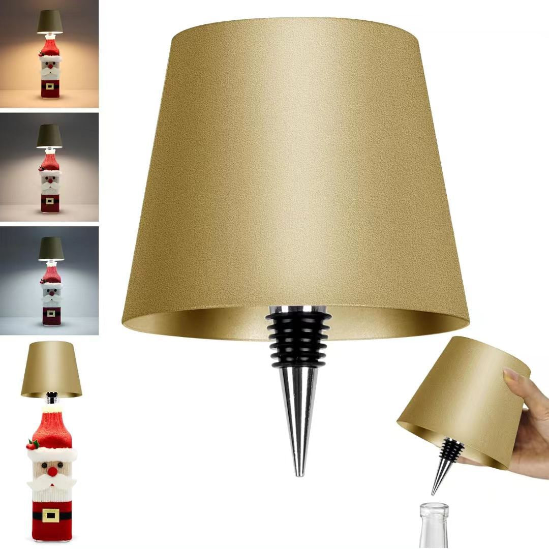 Led Creative Wine Headlight Charging Dimming Wine Bottle Table Lamp
