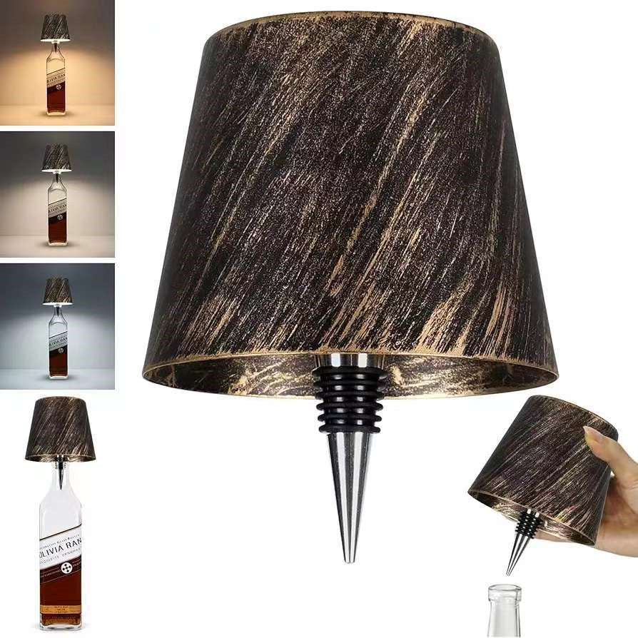 Led Creative Wine Headlight Charging Dimming Wine Bottle Table Lamp