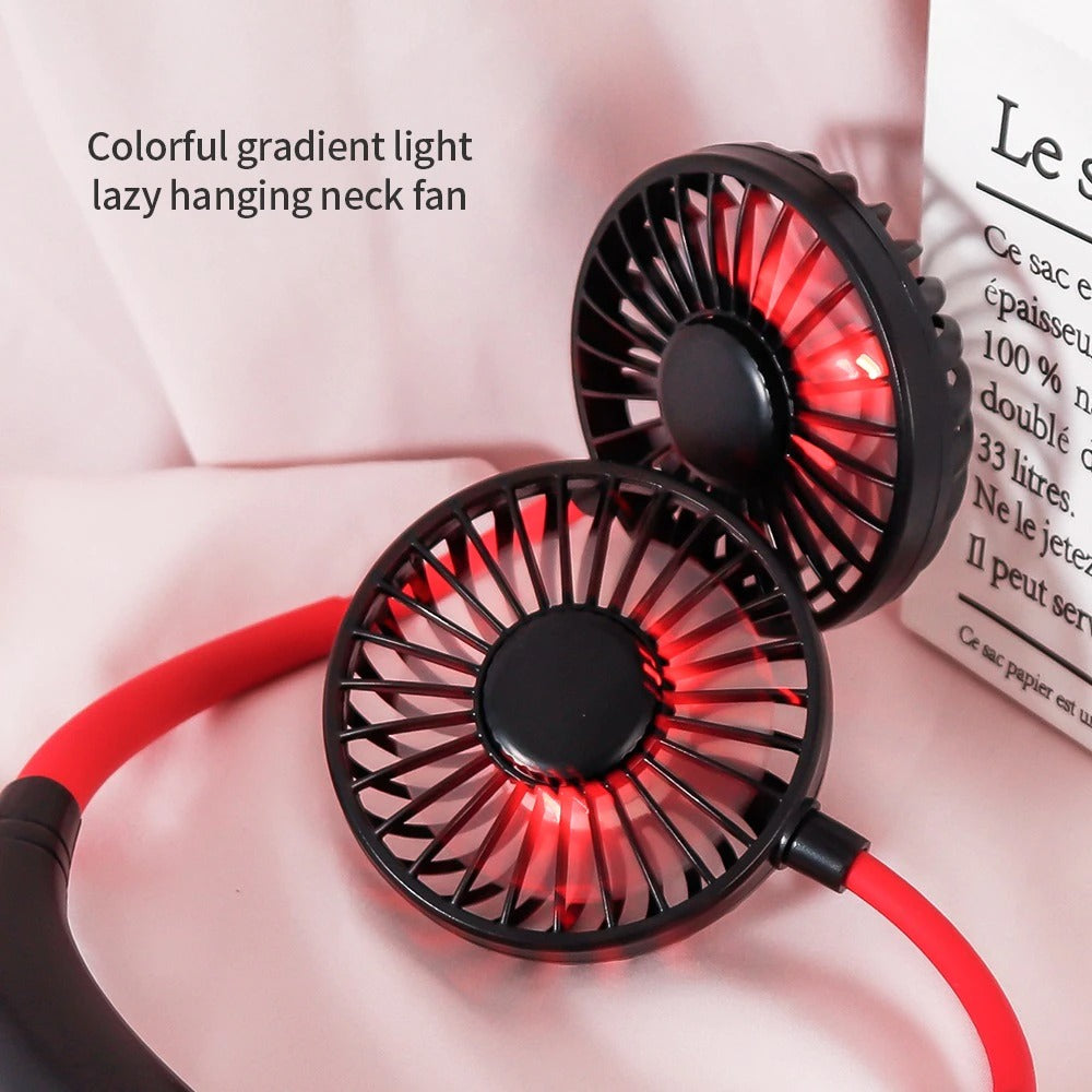 USB Rechargeable Neck Fan for Summer Heat