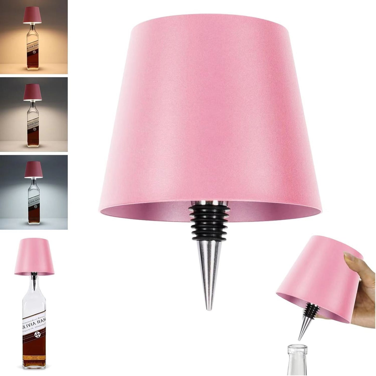 Led Creative Wine Headlight Charging Dimming Wine Bottle Table Lamp